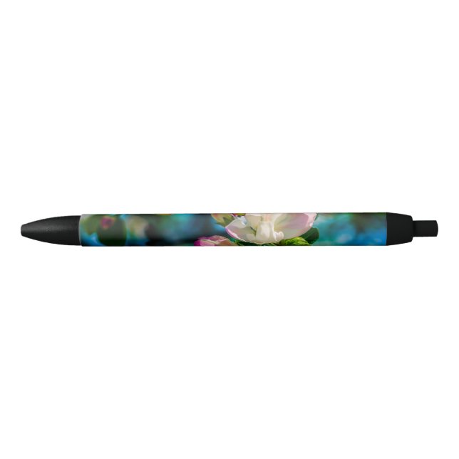 Stylo Noir Fleur et bourgeons de pommes de terre (Devant)