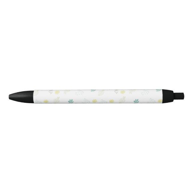 Stylo Noir Fleurs (Devant)