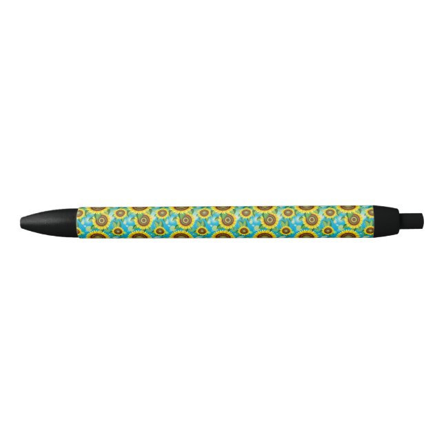Stylo Noir Fleurs de soleil Bright Summer Nature Flora (Devant)