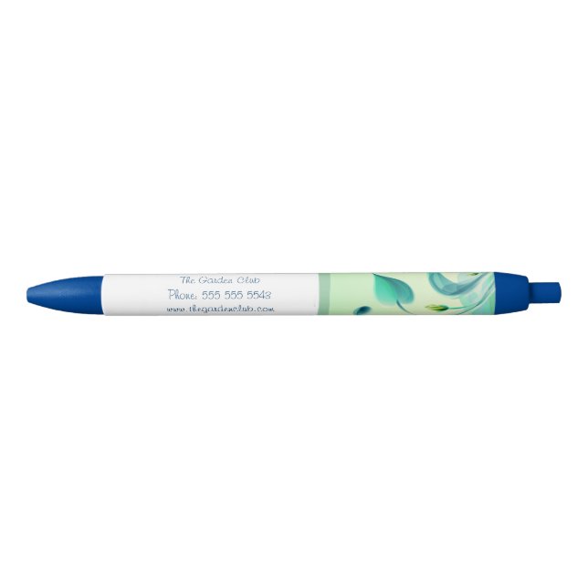 Stylo Noir Fleurs et stylo-bordure (Devant)