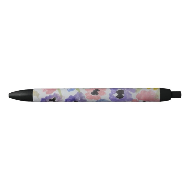 Stylo Noir Fleurs sauvages d'été (Devant)