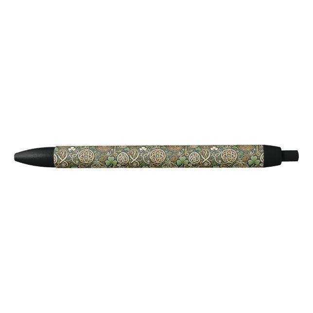 Stylo Noir Floraison celtique (Devant)