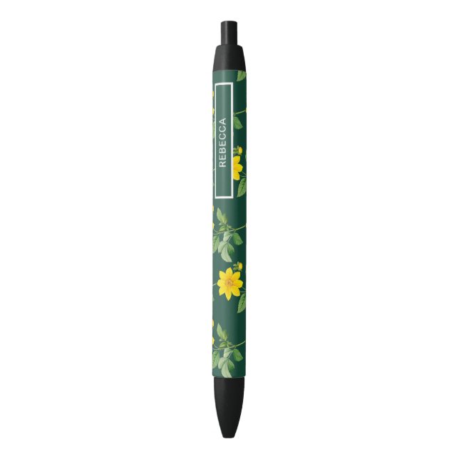 Stylo Noir Floral (devant Vertical)