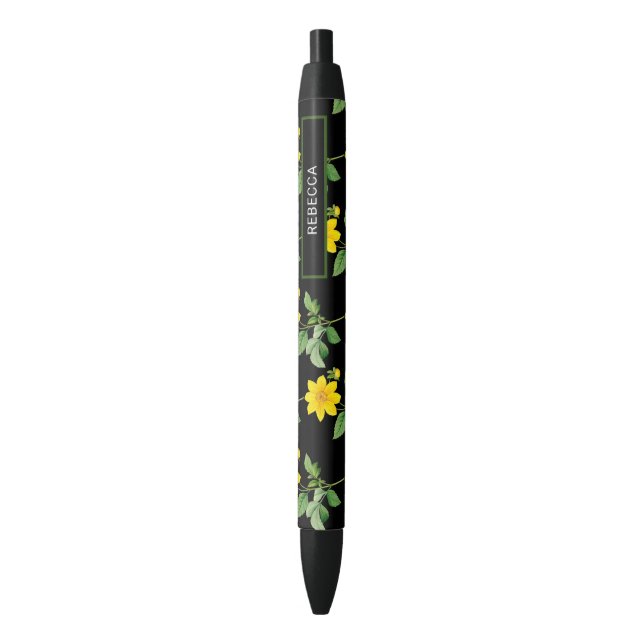 Stylo Noir Floral (devant Vertical)
