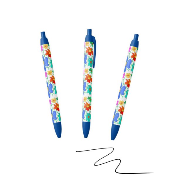 Stylo Noir Floral (Créateur téléchargé)