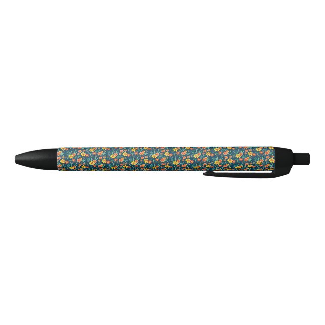 Stylo Noir Floral Arrière - plan Belle conception-46566 (Bas)