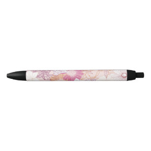 Stylo Noir Floral Sans Couture 