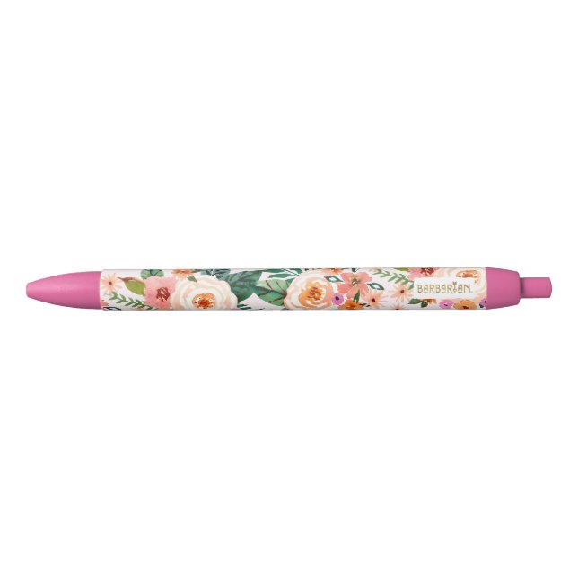 Stylo Noir Floral tropical (Devant)