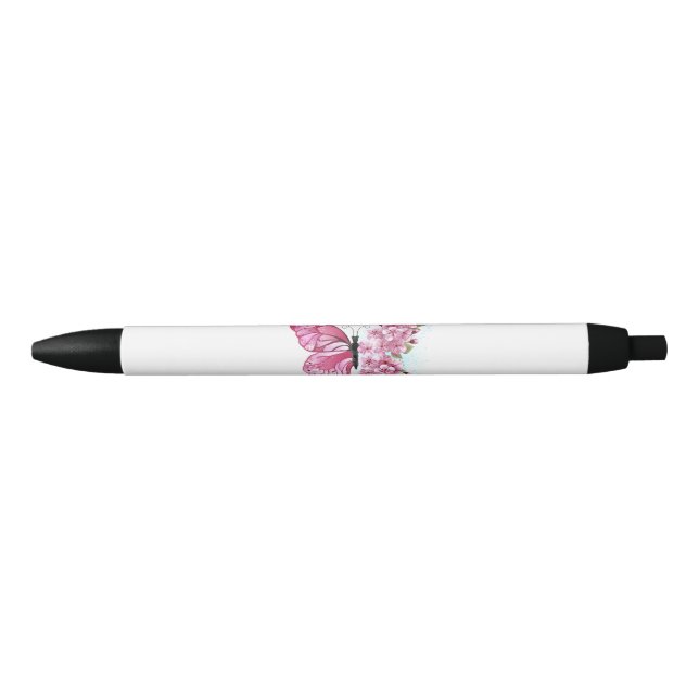 Stylo Noir Flower Butterfly (Devant)