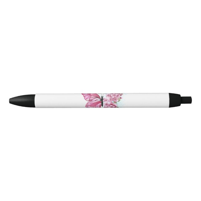Stylo Noir Flower Butterfly (Devant)