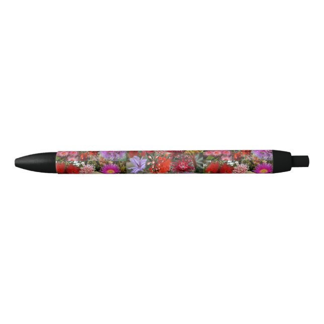 Stylo Noir Flowers sauvages australiens (Devant)