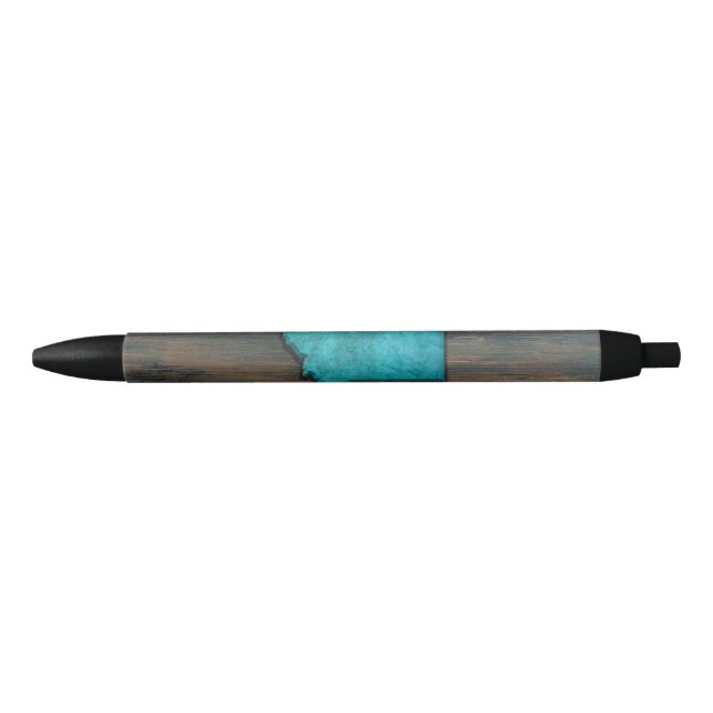 Stylo Noir Forme d'état du Montana Turquoise (Devant)