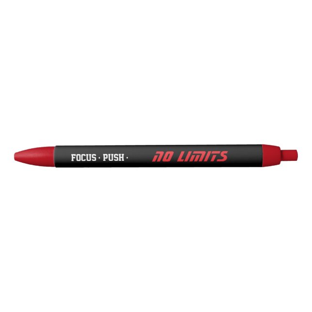 Stylo Noir Forme Motivationnelle (Devant)