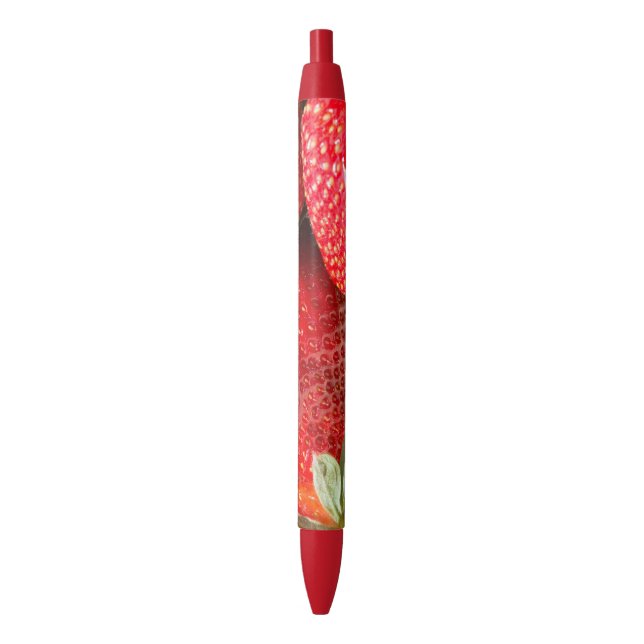 Stylo Noir Fraises (devant Vertical)