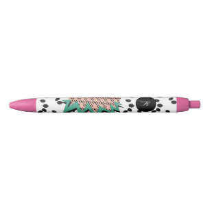 Stylo Noir Fruit de pastèque Fruit vert rose Nom noir