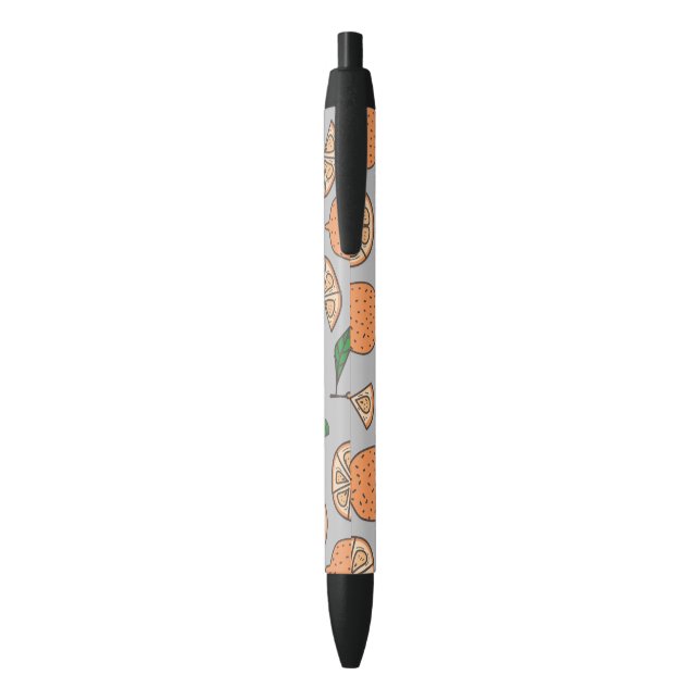 Stylo Noir Fruits d'agrumes (Dos (Vertical))