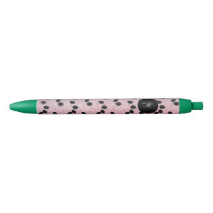 Stylo Noir Fruits de pastèque Parties scintillant Faux rose