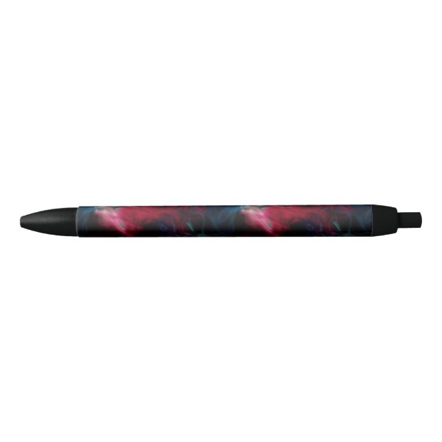 Stylo Noir fumée rose et bleue abstraite (Devant)