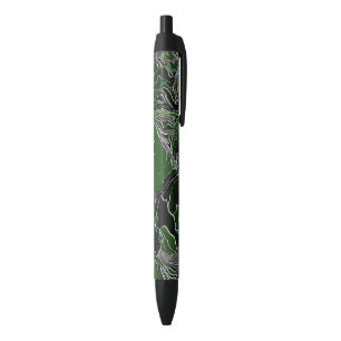 Stylo Noir Funky Green Army Camo