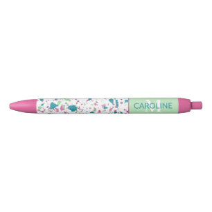 Stylo Noir Funky Turquoise Bleu Vert Rose Violet Terrazzo
