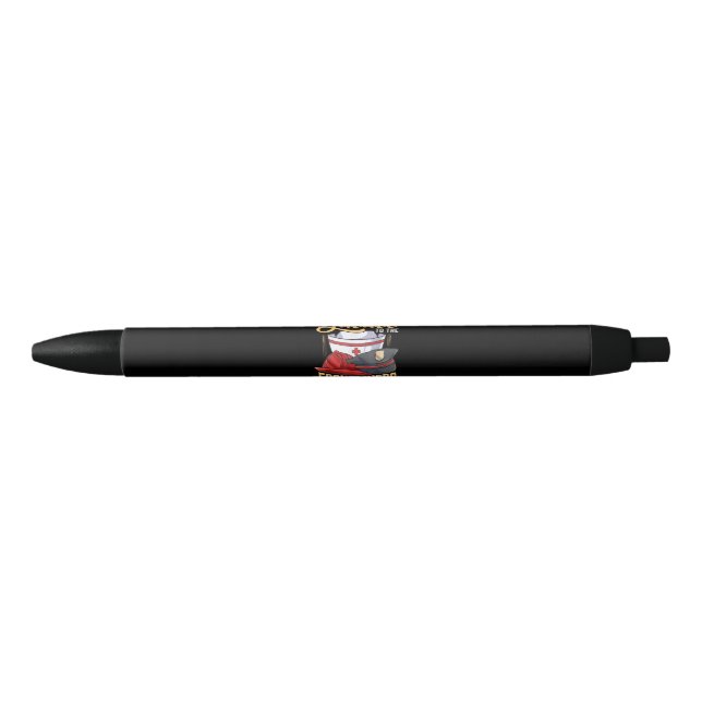 Stylo Noir Funny Police Pompier Frontliner Infirmière Cadeaux (Devant)