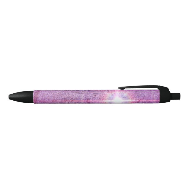 Stylo Noir Fusées lumineuses roses Abstraites (Haut)