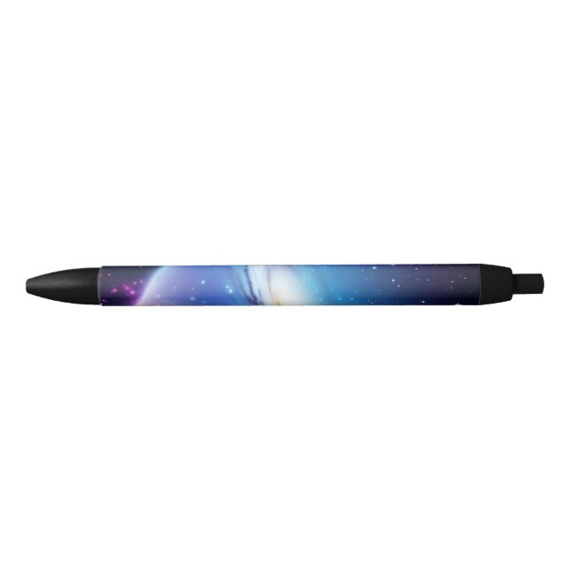 Stylo Noir Galaxie bleue (Devant)