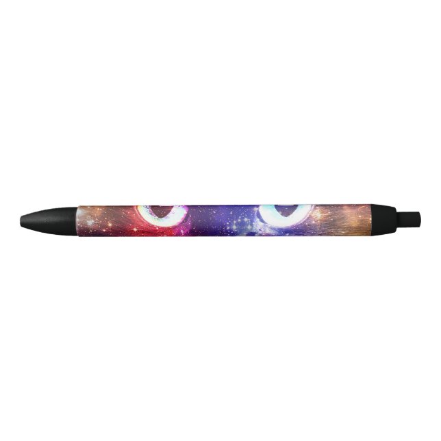 Stylo Noir Galaxie de chat Color Burst  (Devant)