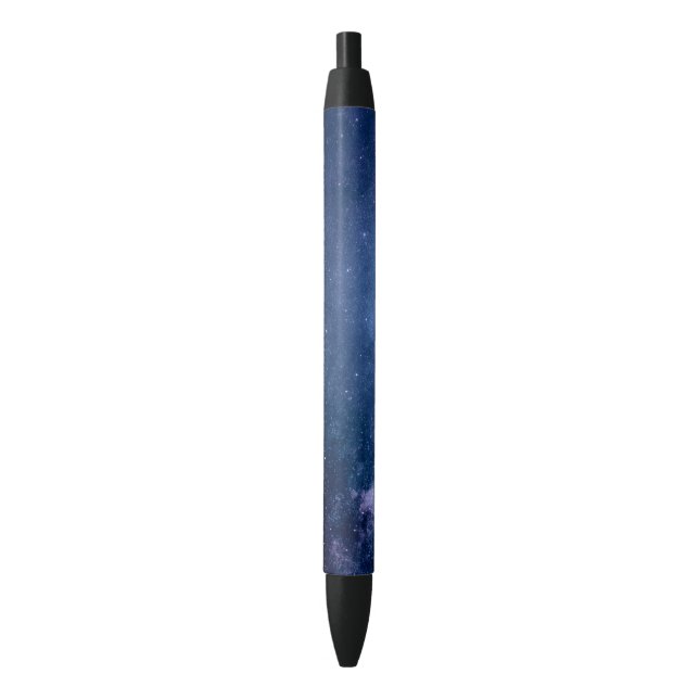Stylo Noir Galaxy brillante étoile Ciel scintillant étoiles (devant Vertical)