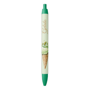 Stylo Noir Gelato à la Crème Glacée à la Menthe  