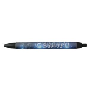Stylo Noir Gémeaux transparents