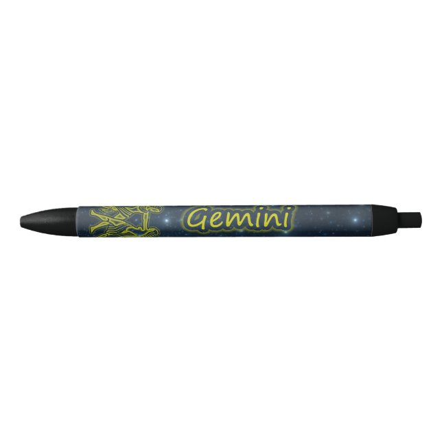 Stylo Noir Gemini lumineux (Devant)