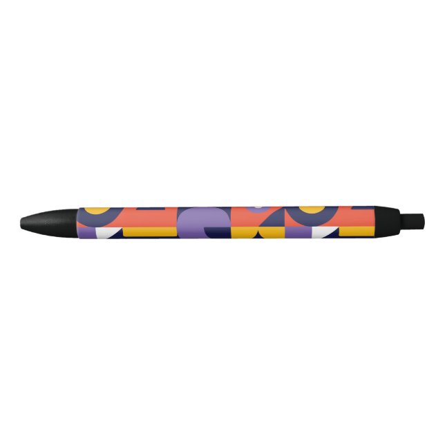 Stylo Noir Géométrique minimal  (Devant)