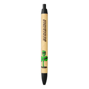 Stylo Noir Germinator cyborg plante dessin humoristique