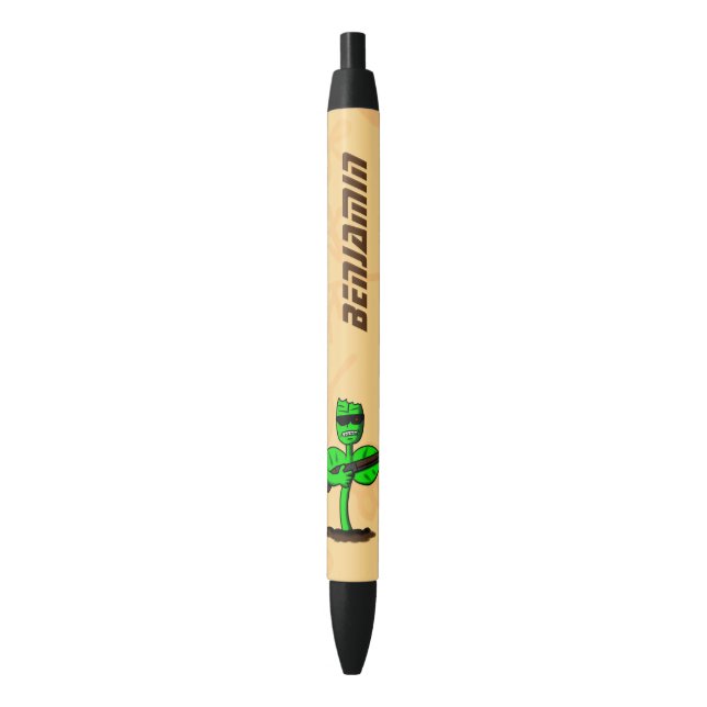 Stylo Noir Germinator cyborg plante dessin humoristique (devant Vertical)