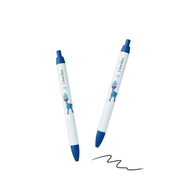 Stylo Noir girafe bleue (Créateur téléchargé)