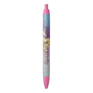 Stylo Noir Girl Aqua Purple Mint Parties scintillant rose omb
