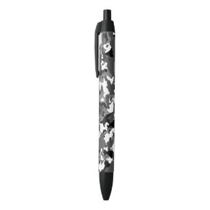 Stylo Noir Glace Camo d'hiver