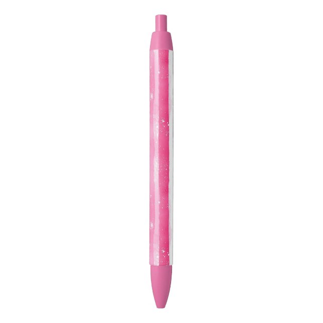 Stylo Noir Glamme d'argent rose Abstraites bandes (devant Vertical)