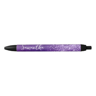 Stylo Noir Glittery Amethyst Purple Glam Nom