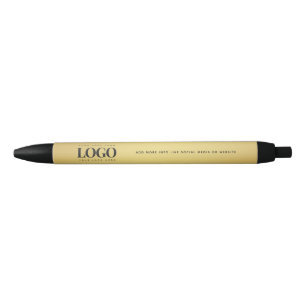 Stylo Noir Gold Gradient Votre Entreprise Logo Entreprise Per