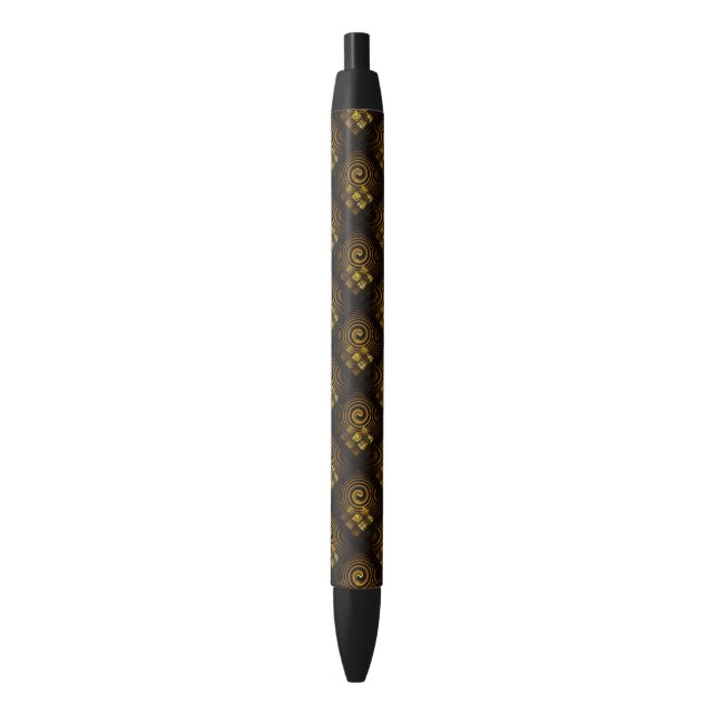 Stylo Noir Gold Modern Boho Elegant Abstract Art Pattern #502 (devant Vertical)