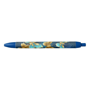 Stylo Noir Golden butterflies