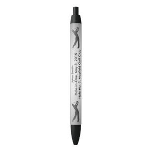 Stylo Noir Golf Trou-dans-un la commémoration personnalisabl