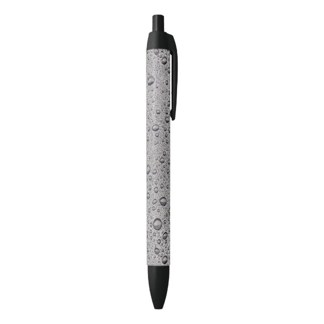 Stylo Noir gouttelettes d'eau gris (Bas (Vertical))