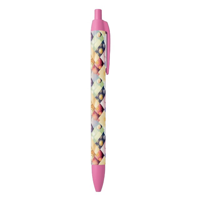 Stylo Noir Gouttes Géométriques (Bas (Vertical))