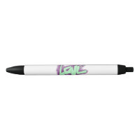 graffiti d'amour violet vert menthe typographie po