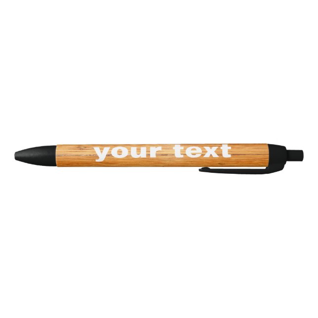 Stylo Noir Grain en bois de chêne (Bas)