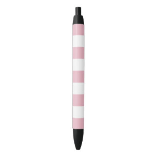 Stylo Noir Grandes Pink, Grandes Blances, Motif Gratté