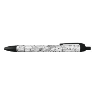 Stylo Noir Graphique aéronautique